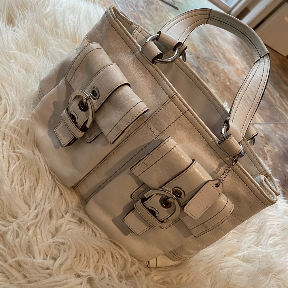 Coach Soho Double Front Pocket Buckle Flap Satchel